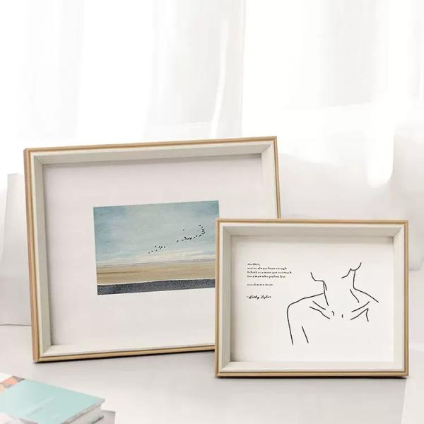 Buy Creative Hollow Combination Small Picture Frames Custom Logo MDF Wooden Triptych Frame at wholesale prices