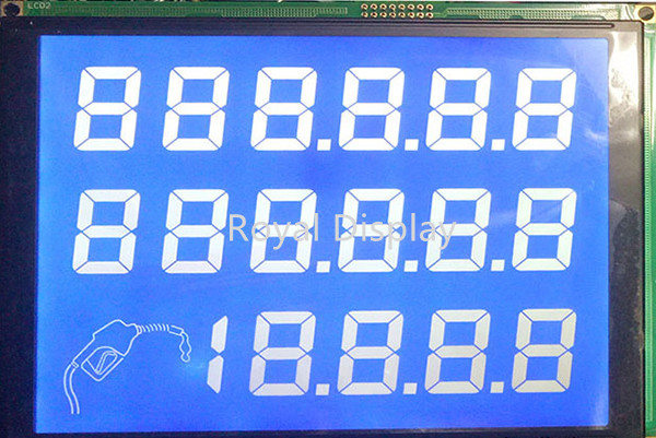 16 Digits 7 Segment Transmissive LCD Panel LCM STN Negative LCD Display For Fuel Display