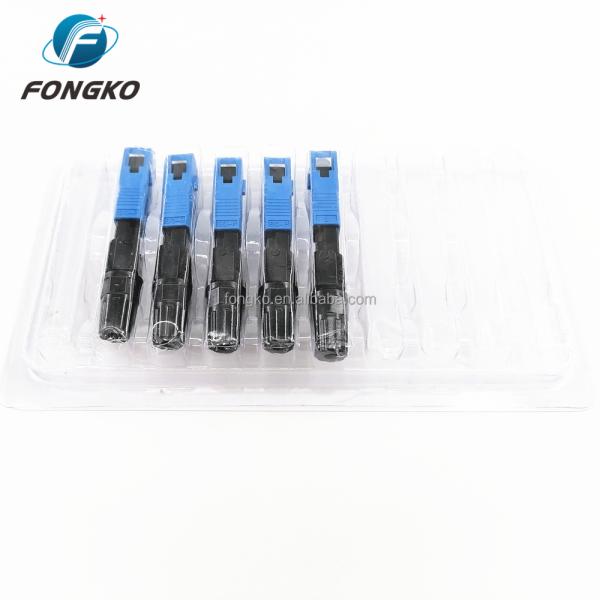 SC UPC Fiber Optic Fast Connector For FTTH Drop Cable Field Termination