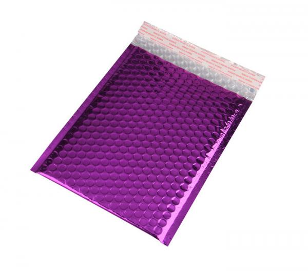 Buy Recyclable Purple Metallic Glamour Mailers / Metallic Mailing Bags Strong Adhesive at wholesale prices