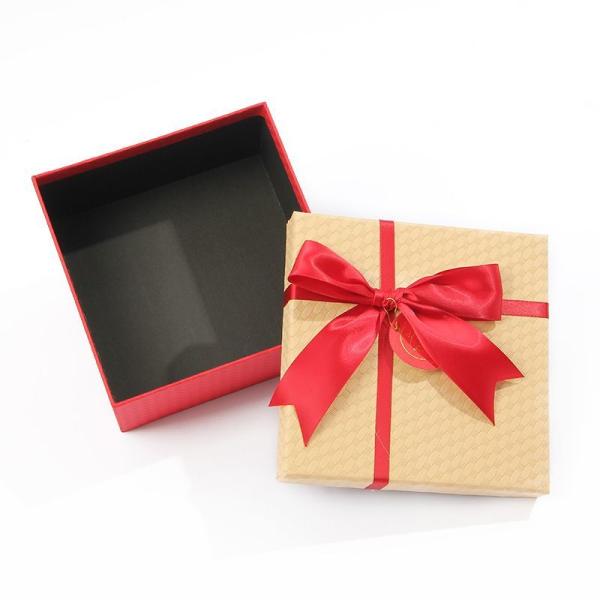 Ribbon Bow Tie Gift Box Packaging Lid And Base Luxury Gift Paper Packaging Boxes