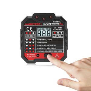 LCD Display Plug Socket Tester , CE Electric Socket Tester