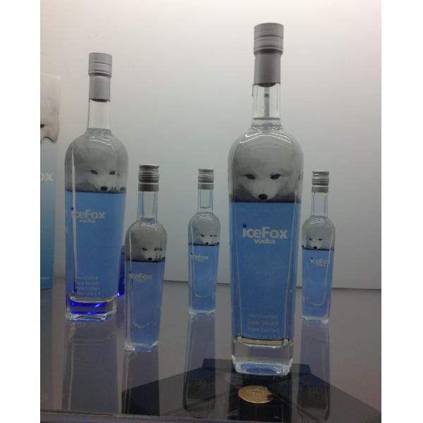 18.5mm 750ml Gin Bottle ISO9001 Crystal White Glass Decal Painting