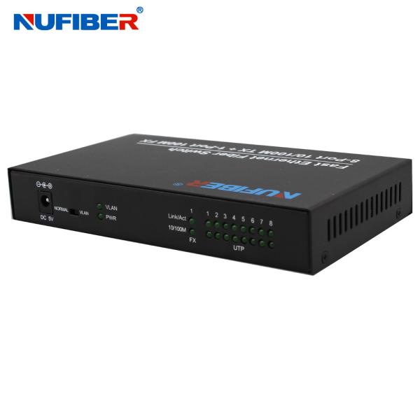 7 Port 10/100Base-Tx to 1 Port 100Base-Fx Fiber Ethernet Switch SM Dual Fiber SC 1310nm 20km External Power Adapter Included