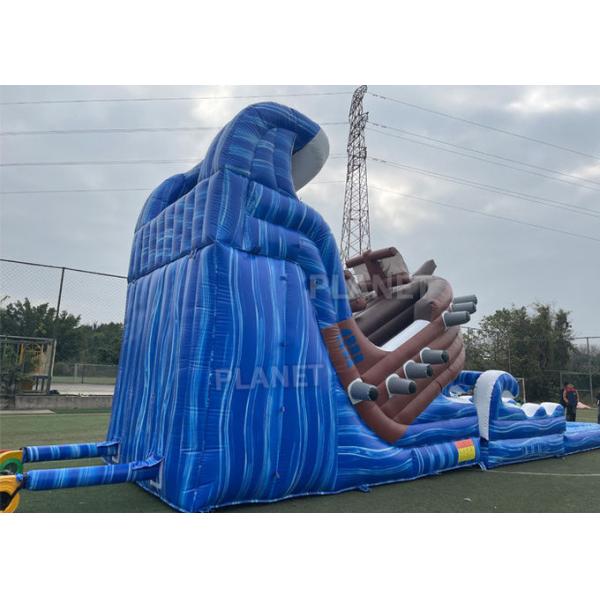Water Park Inflatable Water Slide With Double Lane Pool