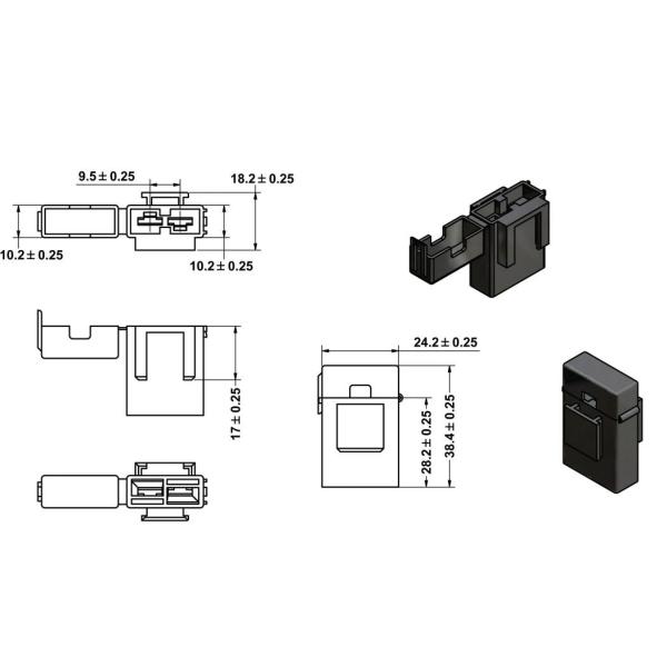 SL-707 32V 18AWG Inline Fuse Holders 300mm For ATO ATC Blade Type Fuse