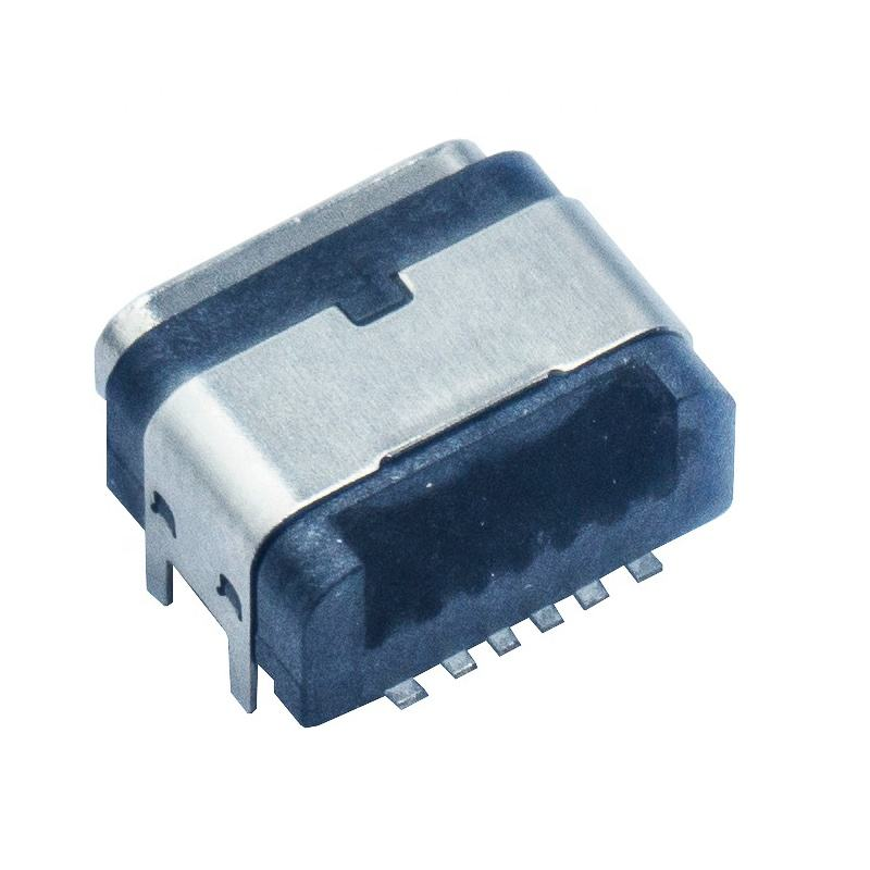Waterproof Panel Mount PCB 6 Pin Female USB Type C Connector