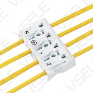 Quality Mini Fast Push Type Terminal Block / Electrical Quick Connect Wire Connectors for sale