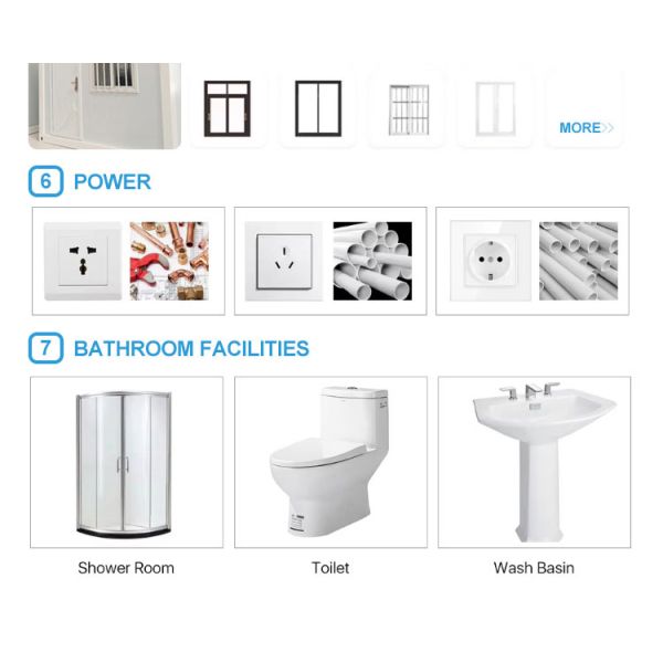 YONGZHU  20ft Detachable Room Prefab Tiny House Assembly  Modular Box Container House for School Buildings