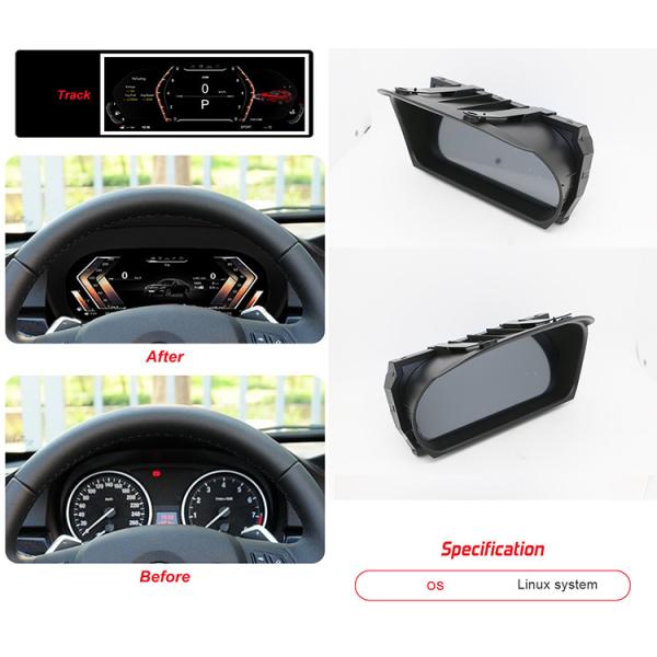 Digital Dash Cluster For BMW E90 Car LCD Instrument Easy Installation With 12.3inch IPS Screen Display