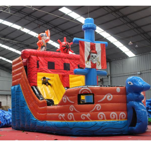 Highly Durable Popular Inflatable Pirate Ship Water Slide Jumping Castles With Prices