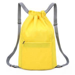 Quality Recyclable Oxford Drawstring Gym Backpack Custom Logo With Zipper for sale