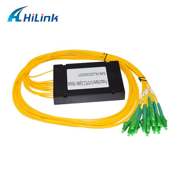 1X16 Single Mode PLC Optical Splitter ABS Box 3mm Cable LC / APC Connectors