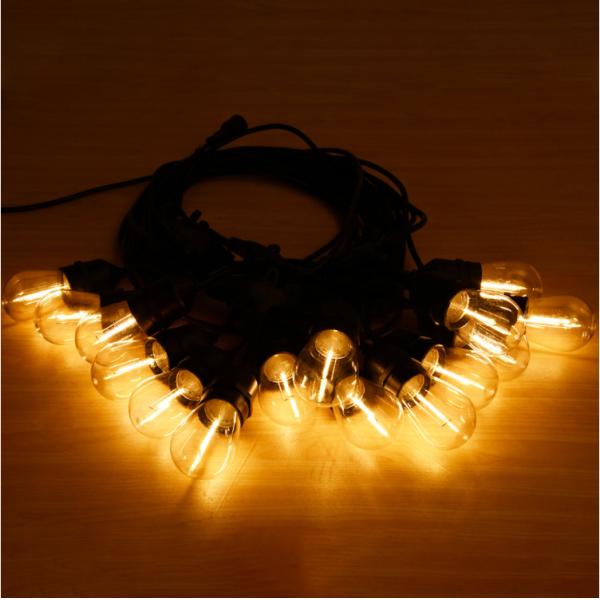 S14 1W LED String Bulb 3M Extension Cable 15PCS 2200K