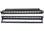 Blank Network Patch Panel Unshielded RJ45 24 Port 1U Patch Panel