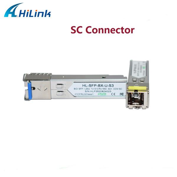 1000BASE 1.25G WDM BIDI SFP+ Transceiver Module 3KM Connector 1310nm / 1550nm 3KM SM DOM