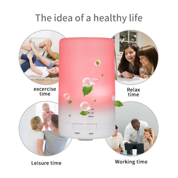 Rainbow Color - Changing Light Commercial Scent Diffuser , 24Hz Ultrasonic Aroma Diffuser