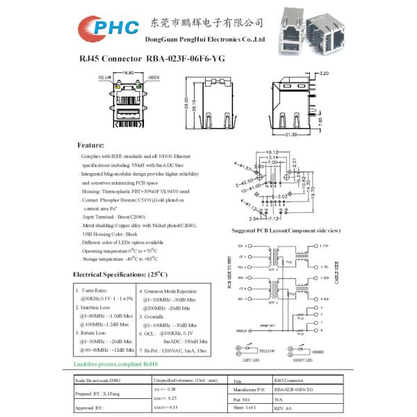 Silver Rj45 USB Connector Female Socket 8p8c Single Port Side Entry Modular Jack