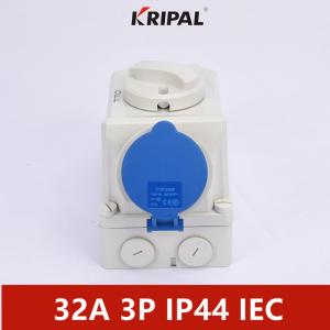 IEC IP44 32A Single Phase Switch Socket With mechanical interlock