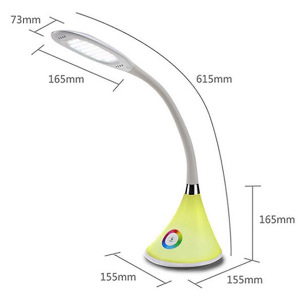 White Body Color Led Table Desk Lamp , Eye Protection Powerful Led Desk Lamp