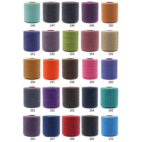 Kangfa 0.8mm 1mm Polyester Handmade Braid Waxed Thread High Tenacity for Leather Goods