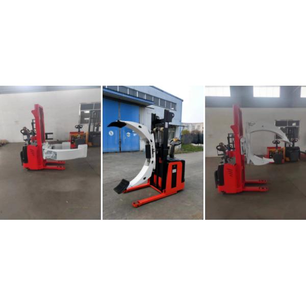 1ton 2ton 4m Electric Forklift Stacker With Clamp Roll Paper Stacker
