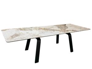China FUPENG's Extendable Dining Table DT-1031 Ceramic And Tempered Glass Panels For Home Small Spaces on sale