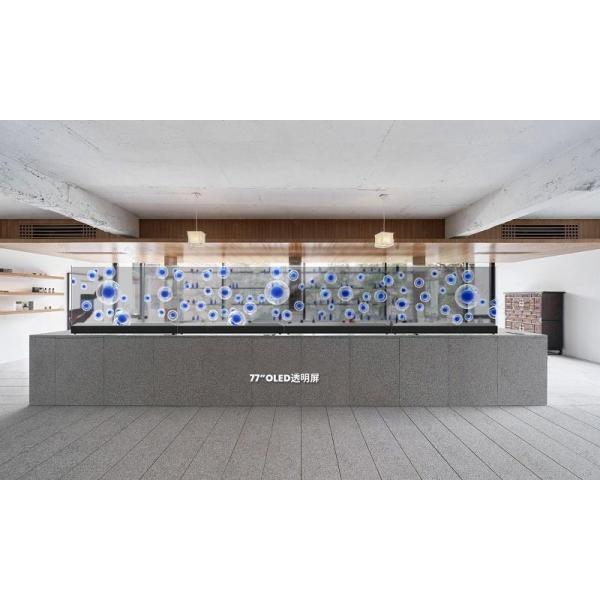 77 Inch OLED Desktop Embedded Transparent Screen 3840*2160 Resolution 600 Nits Oled Transparent Oled Panel