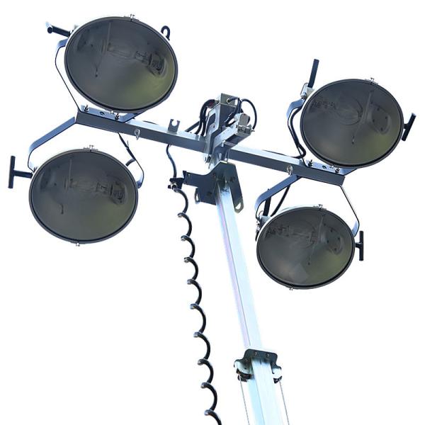 2 Wheels Portable Light Tower Generator Stable Performance Towable Light Tower