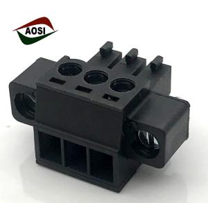 PCB plug in socket cable connector terminal block 3.5mm pitch female power connector with screw hole 30A UL EC381VM