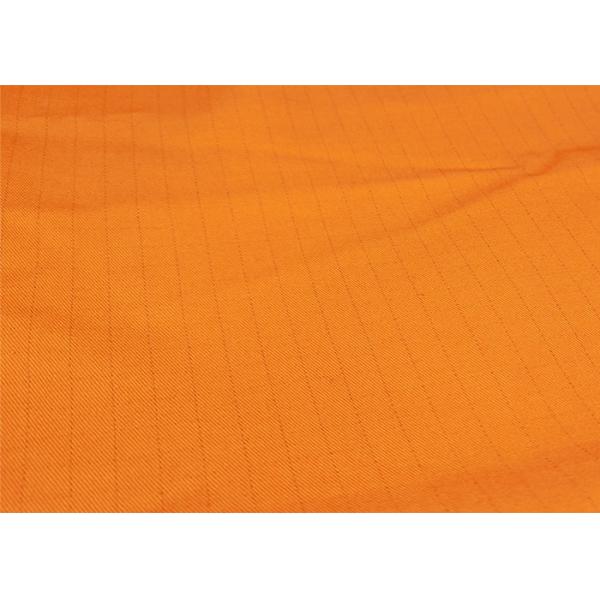 Wear Resisting Orange Anti Static Fire Retardant Fabric 260gsm