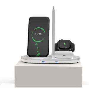 China ABS PC Wireless Charger Stand 3 In 1 Built In OCP OHP Function on sale