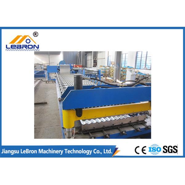 Quality Blue Roofing Corrugated Sheet Roll Forming Machine , Corrugated Roller Machine for sale