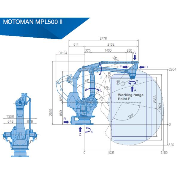 YASKAWA MPL500 II Used Industrial Robot Arm For Pick And Place 500kg Payload