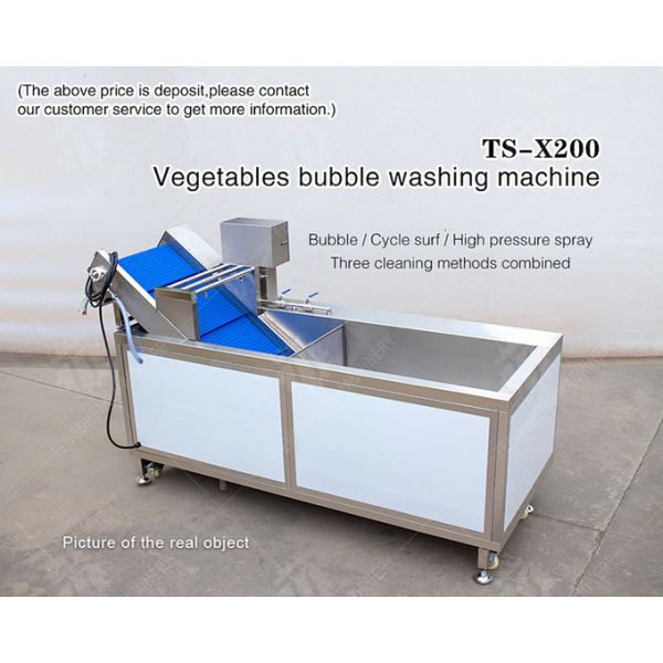 380V Integrating Spinach Washing Machine , Blasting Isolating Potato Cleaning Machine