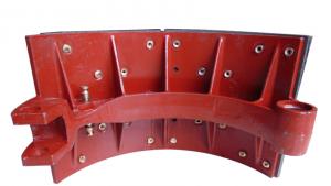 Quality Steady Friction Performance Ductile Cast Iron Casting Brake Shoe Assembly Heavy Truck Parts for sale
