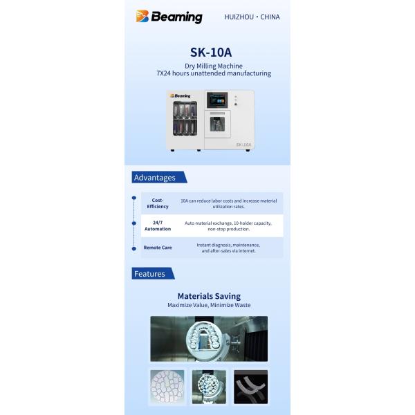 SK-10A Integrated Dental Milling Machine Dry Milling Desktop 5 axis cnc milling machine