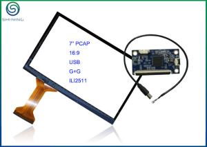 China 7 Inch 16:9 Projected Capacitive Touch Screen Display With ILI2511 Controller on sale