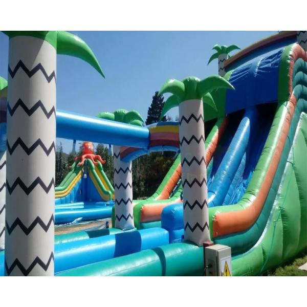 Ocean Theme Inflatable Combo Bounce House Attraction Slide Pool Water Games