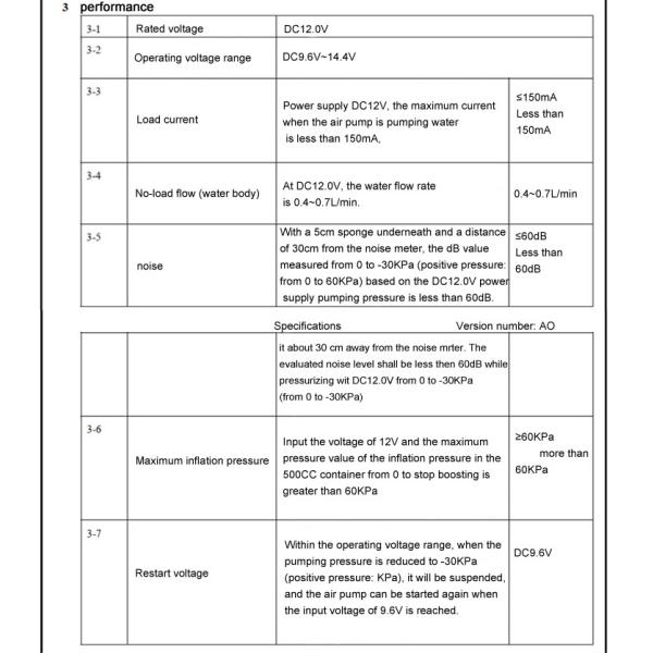 Low Noise 370C 12V Small Dc Water Pump Large Flow 300 MmHg With Dc Motor