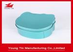 Irregular Children Tinplated Candy Gift Boxes Blue 75 * 68 * 40 MM With Cap