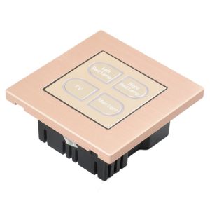 4 Gang 1 Way Modern Push Button Light Switch , Hotel Wall Light Control Switch