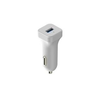 Quality Single Port White USB Car Charger Adapter With Micro USB 5V 2.4A for sale