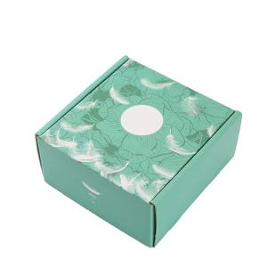 Quality Green Embossing Foldable Custom Printed Corrugated Boxes for sale