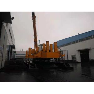 Manual static pile driver for pressing the precast concrete spun pile and square