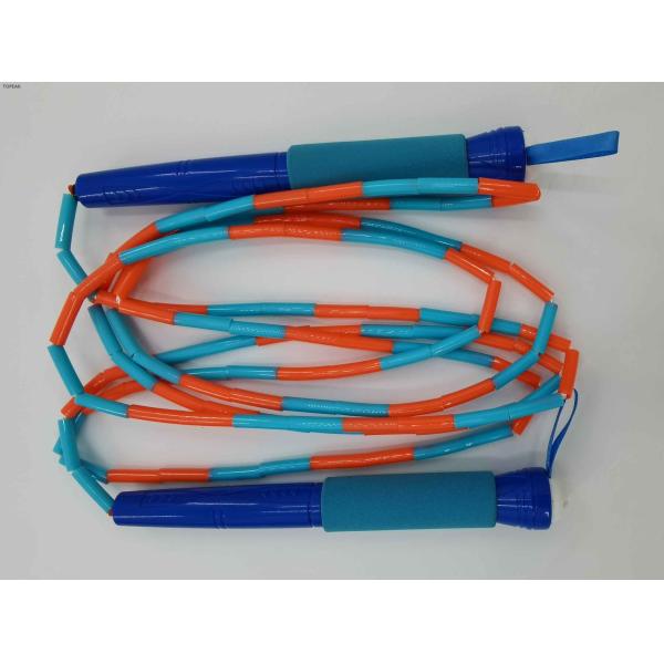 Long Plastic Jump Rope Segmented Speed Training Gym Blue 2.8m