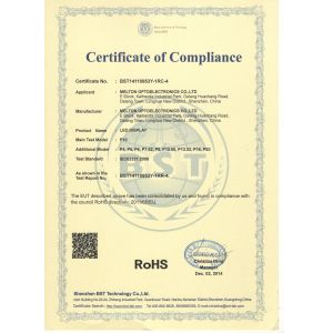 Melton optoelectronics co., LTD Certifications