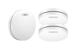 China 10-Year Lithium Battery Interlinked Smoke Alarm Sensor Battery Powered Fire Detector on sale