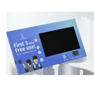 China Custom design video point of purchase display, retail LCD video pop display video shelf talker on sale