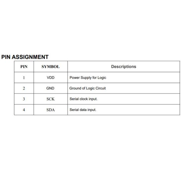 Passive Matrix 1.3 Inch I2C OLED Display 128x64 COG PCB 4 Pins